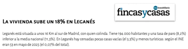 OCU: análisis de precios de vivienda en Leganés
